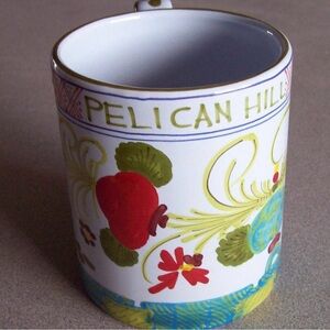 Maestri Maiolicari Faentini Italy - Pelican Hill Resort CA Handpainted Mug 12oz